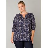 Yest Curve - Top - Donkerblauw - Lange Mouwen - Ronde Hals