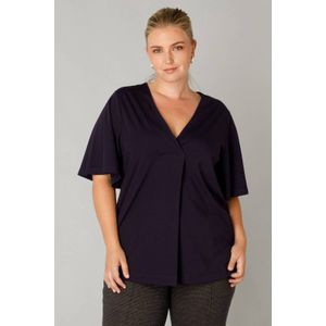 Yest Curve - Top - Donkerblauw - Korte Mouwen - V-hals