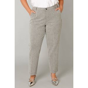 Yest - Curve Straight Regular Waist Pantalon - Grijs - Met Lurex