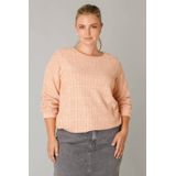 Yest Curve - Top - Zalm - Driekwart Mouwen - Lurex Details