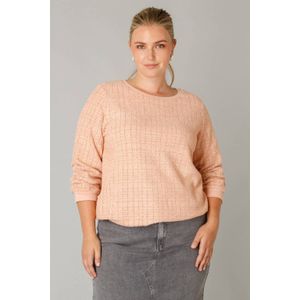 Yest Curve - Top - Zalm - Driekwart Mouwen - Lurex Details