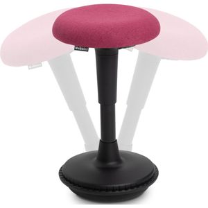 Wobblez® Wiebelkruk - Ergonomische kruk voor Bureau met een hoogte 60-80 cm - kruk in hoogte verstelbaar van 43-63 cm - Zwarte wiebelkruk met Fuchsia zitting