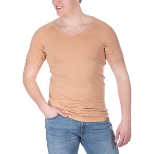 ConfidenceForAll - Premium Anti Zweet Shirt - Beige - Heren - Met Ingenaaide Okselpads