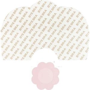 Bye Bra - F-H - Onzichtbare Borstlift - Roze - 6 Stuks