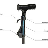 VIX - Jive - Wandelstokhouder - Zwart - Multifunctionele Stokhouder - 1 Stuks