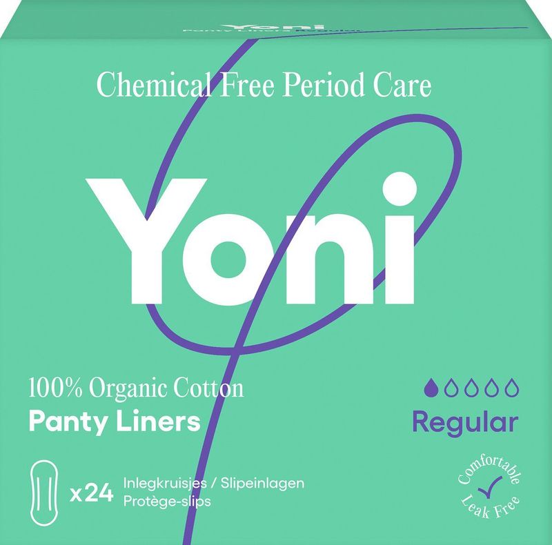 Yoni Inlegkruisjes - Regular - Biologisch Katoen - 24 stuks
