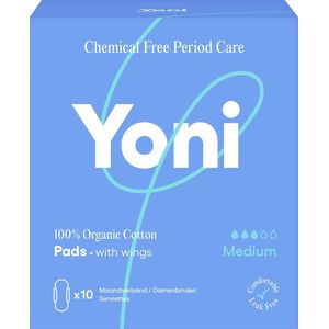 Yoni - Biologische katoenen maandverband medium 10 stuks