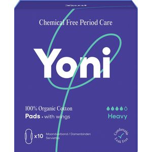 Yoni - Biologische katoenen maandverband heavy 10 stuks