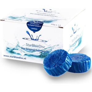 Starbluedisc Toiletblokjes Blauw Voor Geberit Reservoir 12 Stuks Halfjaar Verpakking