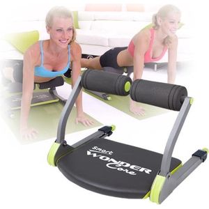 Wonder Core Smart, 6-in-1 Buikspiertrainer - Fitnessapparaat Hometrainer voor Buikspieren Core Thuis - Ab Training Device - Ab Buiktrainer - Train ook je Armen, Benen en Rug