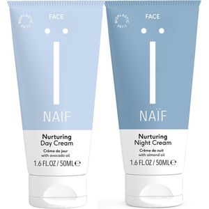 Naïf - Dag & Nachtcrème Voordeelset - Gezichtsverzorging - met Natuurlijke Ingrediënten - 2x50ml
