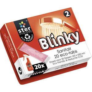 Blinky - Sanitairreiniger - Groene Beer - 20 sachets - ECO-Tabs - Met gratis Sproeiflacon