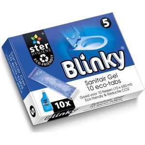 Blinky - Sanitair gel - 5 - Toiletreiniger - 10 Sachets - ECO-Tabs - met gratis knijpfles