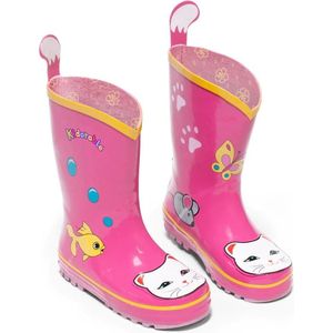 Roze kinderregenlaars Lucky Cat van Kidorable 25