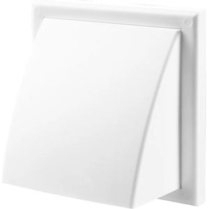 Ventilatierooster met kap wit 154 x 154 mm | Ø 100/125/110 mm
