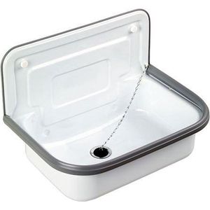 Uitstortgootsteen van Marcke Staal Met Stootrand Wit VM Go