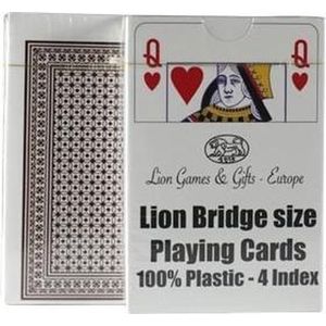 Speelkaarten Lion 100% plastic, Bridge