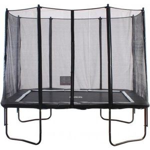 SPRING Trampoline 230 cm x 300 cm (8x10ft) Rechthoekig met veiligheidsnet - Black Edition - zwarte rand