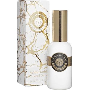 Leonis Barbam White Gold – Premium Baardolie met Argan & Jojoba – Voedt & Laat glanzen – 50 ml