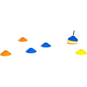 AXI - MarkersPro404 - Pionnen - Set van 40 - Blauw, Geel, Wit, Oranje - Flexibel Plastic