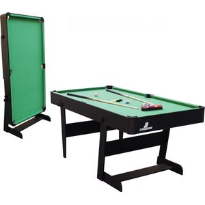 Cougar Hustle L Pooltafel 5ft Inklapbaar Zwart / Groen Inklapbare Biljarttafel Incl. Accessoires