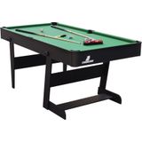 Cougar Hustle XL Pooltafel 6ft Inklapbaar Zwart / Groen Inklapbare Biljarttafel Incl. Accessoires