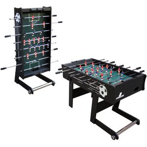 Cougar Scorpion Kick Voetbaltafel Opklapbaar in Zwart - Tafelvoetbal tafel incl. 2 ballen en scoreteller - Indoor voetbal tafel van 126x61x80cm