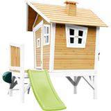 Robin Spielhaus Braun/Weiß - Lindgrüne Rutsche