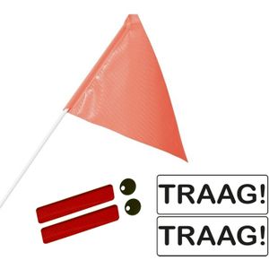 Victor Veilig - Upgrade pack - Belgisch - Ogen, reflectie strepen, Traag stickers en vlag