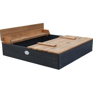AXI Ella Zandbak - Antraciet - Bruin - FSC Hout - Met Bankjes & Deksel