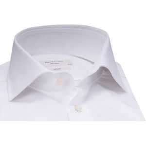 Profuomo - Slim Fit Overhemd - Wit - Katoen