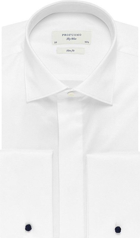 Profuomo - Overhemd - Wit - Katoen - Slim Fit