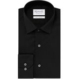 Overhemd Michaelis Slim Fit zwart effen strijkvrij