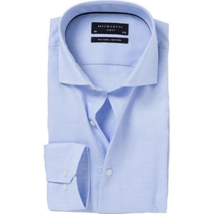 Michaelis - Slim Fit Overhemd - Lichtblauw - 100% Katoen - Strijkvrij