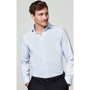 Michaelis - Slim Fit Overhemd - Lichtblauw - Strijkvrij - 100% Katoen