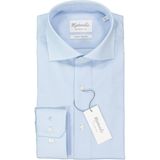 Michaelis - Slim Fit - Overhemd - Lichtblauw met Wit Gestreept - Strijkvrij