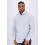 Michaelis - Slim Fit - Overhemd - Lichtblauw met Wit Gestreept - Strijkvrij