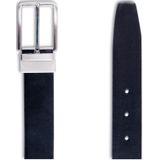 Riem Zwart + Bruin - Profuomo - Taille maat 100cm - Leer - Dames & Heren riem Effen