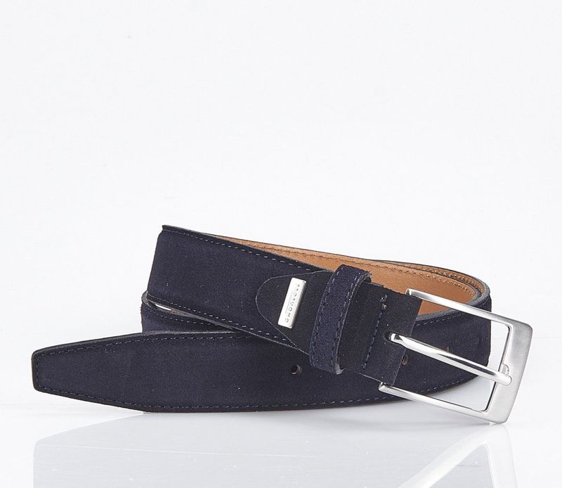 Profuomo - PP1R00043/P - Riem - Blauw - Runderleer