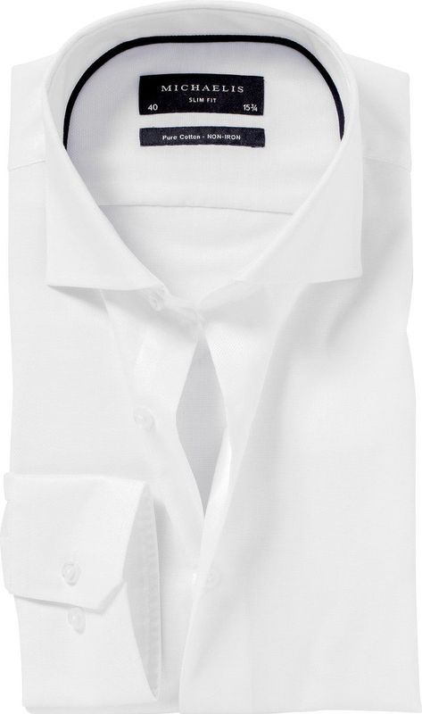 Michaelis slim fit overhemd, Oxford, wit