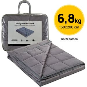 Kustaa Verzwaringsdeken 7 kg - Weighted Blanket - Zwaarte - Verzwaarde Deken - 4 Seizoens - Grijs