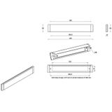 Formani Square LSQ380BI briefplaat binnen massief RVS