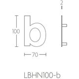 BASICS Huisnummer LBHN100-B PVD Mat RVS