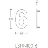Formani BASICS HUISNUMMER LBHN100-6/9 PVD IC
