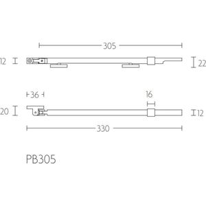 Raamuitzetter - Mat Wit - Massief - Inclusief Geleiderail