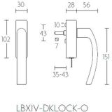 Formani BASICS LBXIVDKLOCK-O draaikiepgarnituur afsluitb.IN L