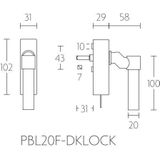 Formani ONE PBL20F-DKLOCK draaikiepbeslag mat zwart