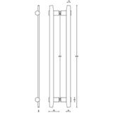 Set massieve grepen incl. paarsgewijze bevestiging - mat RVS - BB500PA - TENSE