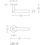 Formani Basics LB2-19 Deurkruk Geveerd Op Rozet Mat RVS