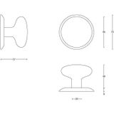 Formani - LB65V - Voordeurknop - PVD Mat Goud